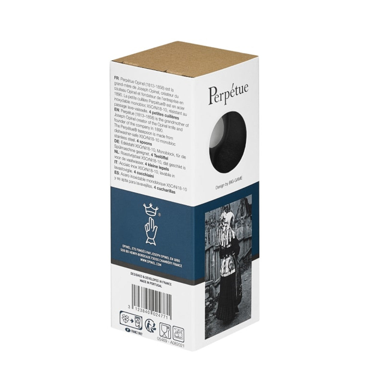 Opinel Kaffeelöffel-Set Edelstahl Perpétue 4-teilig
