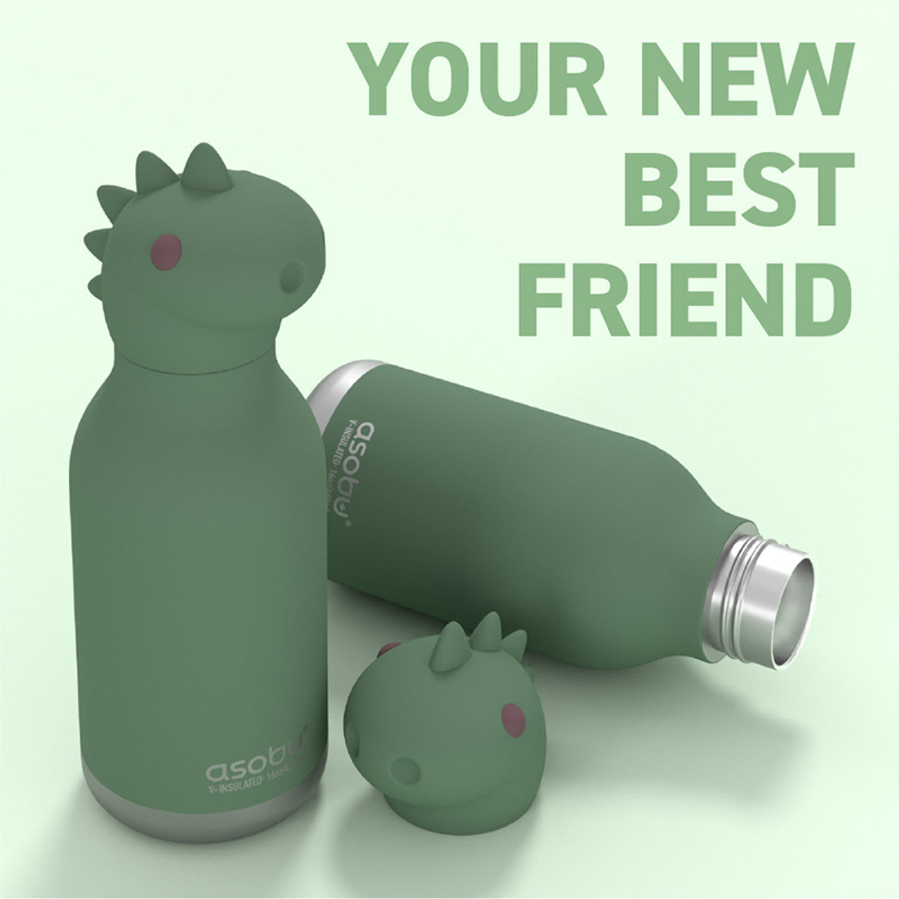 Asobu Besties Dinosaurier-Trinkbecher, 460 ml, isoliert