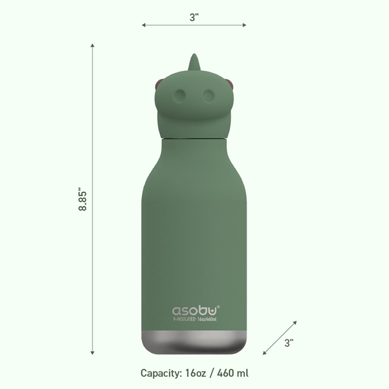 Asobu Besties Dinosaurier-Trinkbecher, 460 ml, isoliert