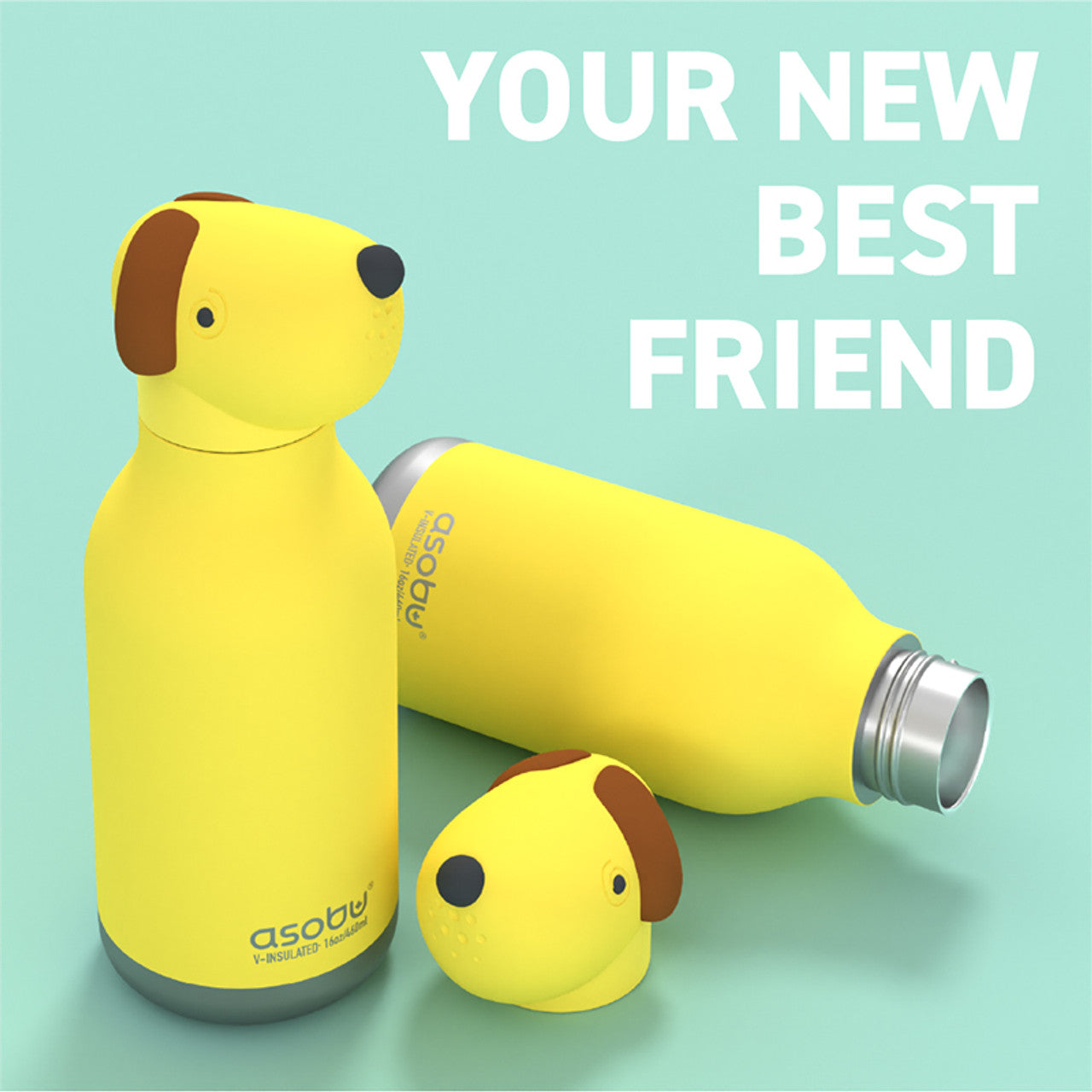 Asobu Besties Hundetrinkbecher, 460 ml, isoliert