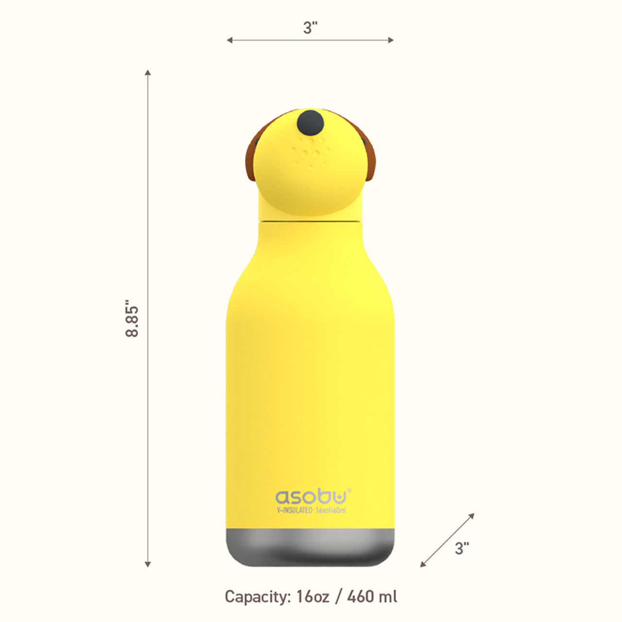 Asobu Besties Hundetrinkbecher, 460 ml, isoliert