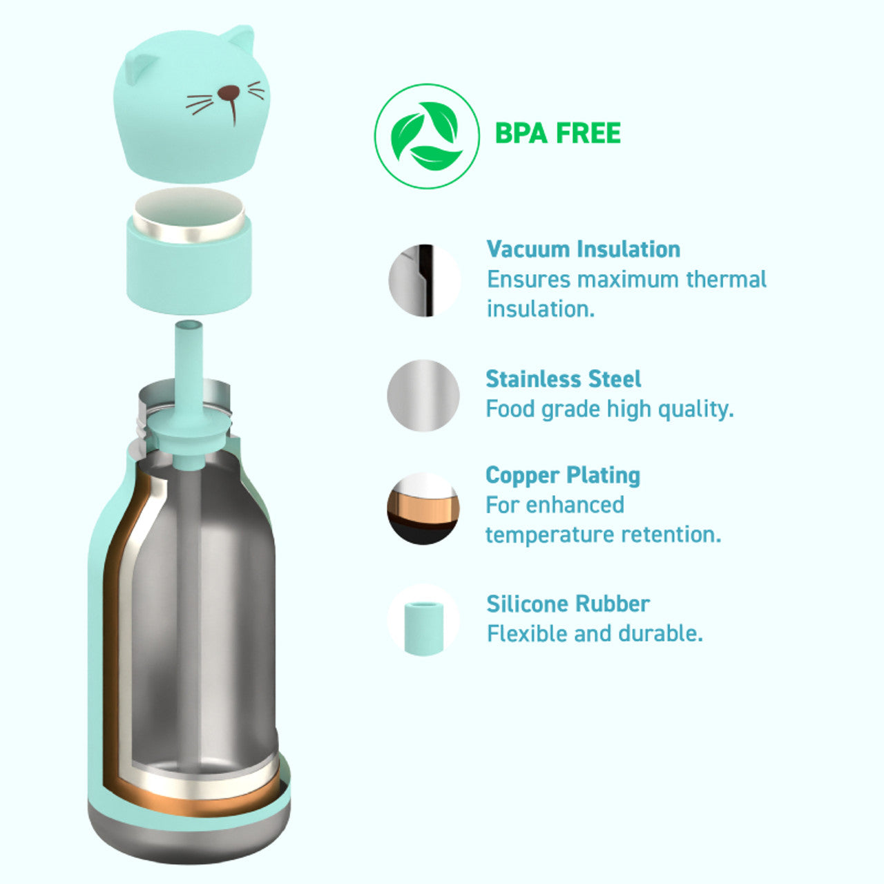 Asobu Besties Pinguin-Trinkbecher, 460 ml, isoliert