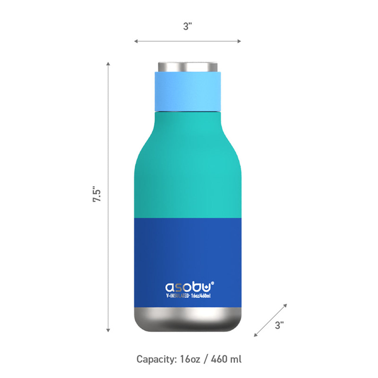 Asobu Urban Thermosflasche 460ml Pastellblau