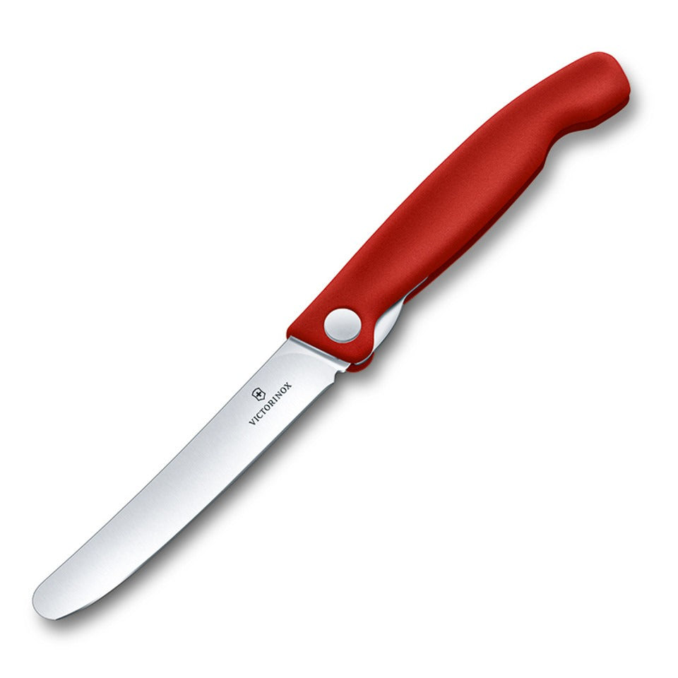 victorinox uitgeklapt schilmes glad 11 cm rvs rood kunststof