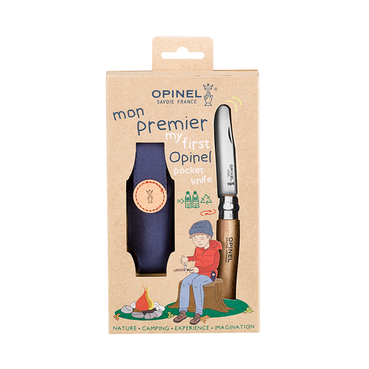 Opinel Kinderzakmes My First Opinel Pocket Knive RVS Beuken Hout met Etui