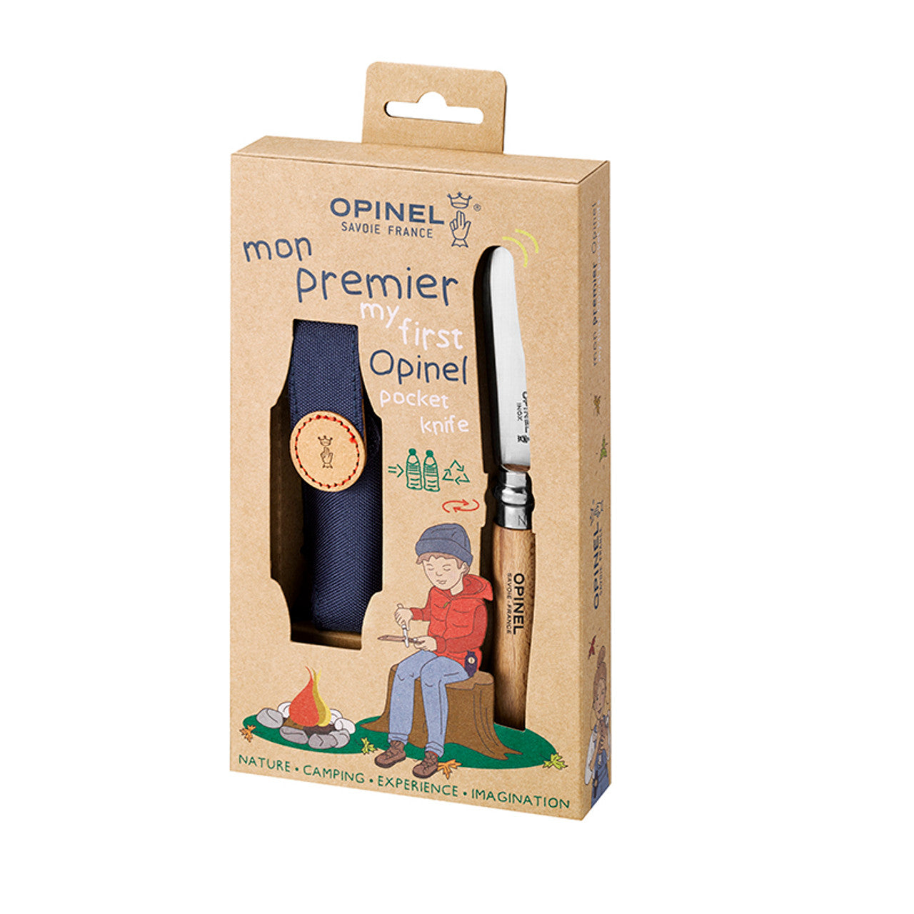 Opinel Kinderzakmes My First Opinel Pocket Knive RVS Beuken Hout met Etui