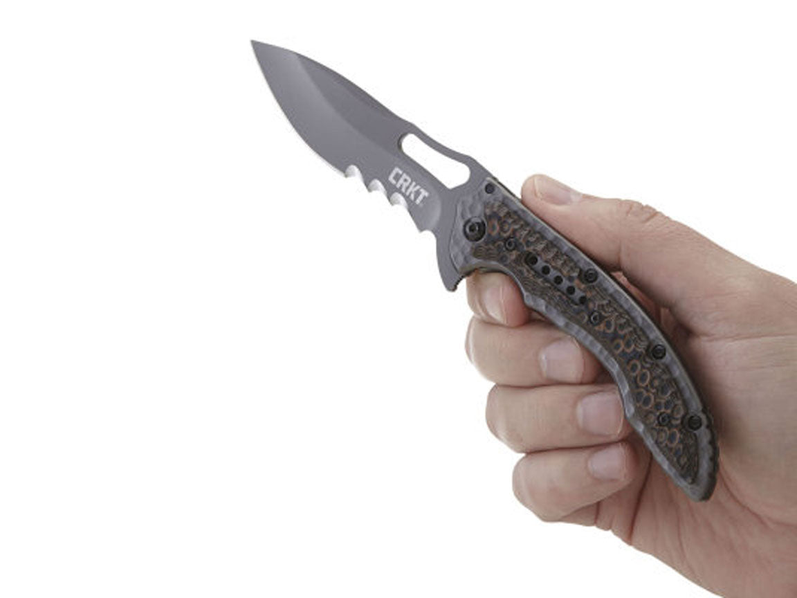 CRKT Fossil Compact Veff Serrations - Designed by Flavio Ikoma
