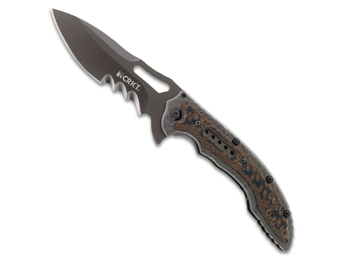 CRKT Fossil Compact Veff Serrations - Designed by Flavio Ikoma