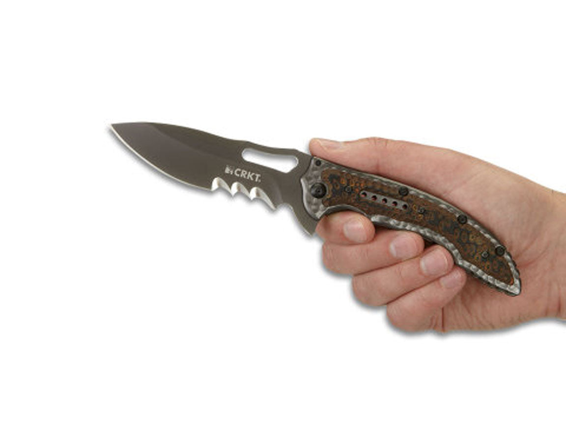 CRKT Fossil Compact Veff Serrations - Designed by Flavio Ikoma