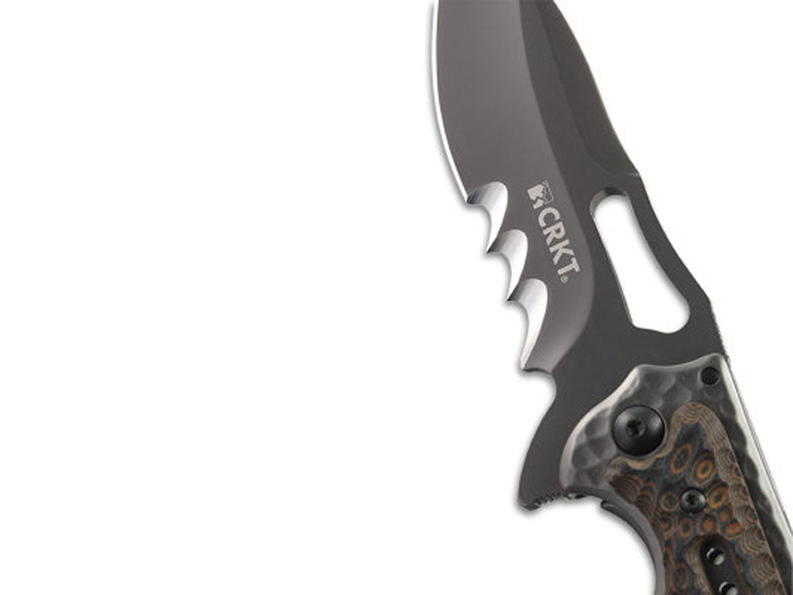 CRKT Fossil Compact Veff Serrations - Designed by Flavio Ikoma