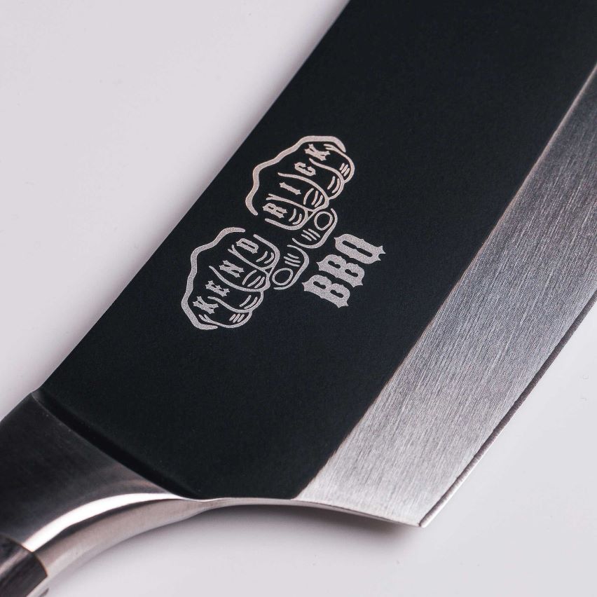 messermeister bennie kendrick bbq mes avanta 20 cm zwart logo