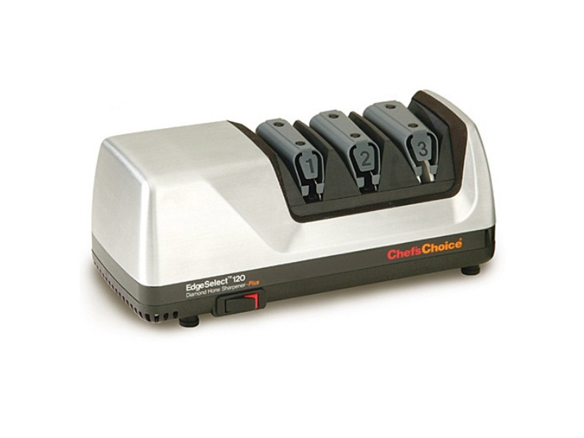 Chef'sChoice CC120 Elektrischer Messerschärfer aus Edelstahl, 3 Phasen, 20°