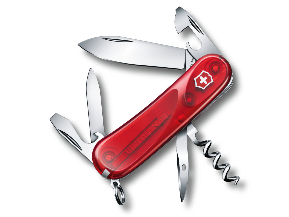 Victorinox Evolution 10 Zakmes Rood Transparant 13 functies
