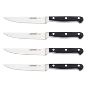 set van 4 giesser steakmessen zwart