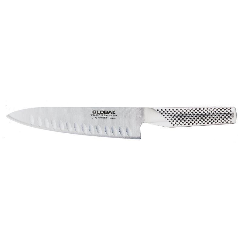 global g78 koksmes met kuiltjes 18 cm rvs