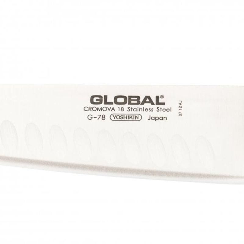 global g78 koksmes met kuiltjes 18 cm rvs lemmet