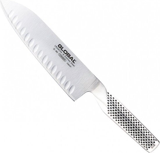 global gs80 santokumes met kuiltjes 18 cm rvs