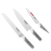 set van 3 global messen, broodmes, koksmes en flexibel fileermes