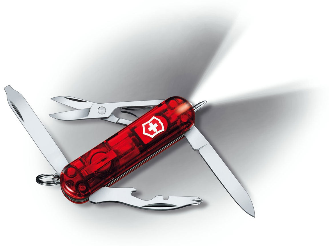 Victorinox Midnite Manager Zakmes Rood Transparant 10 functies