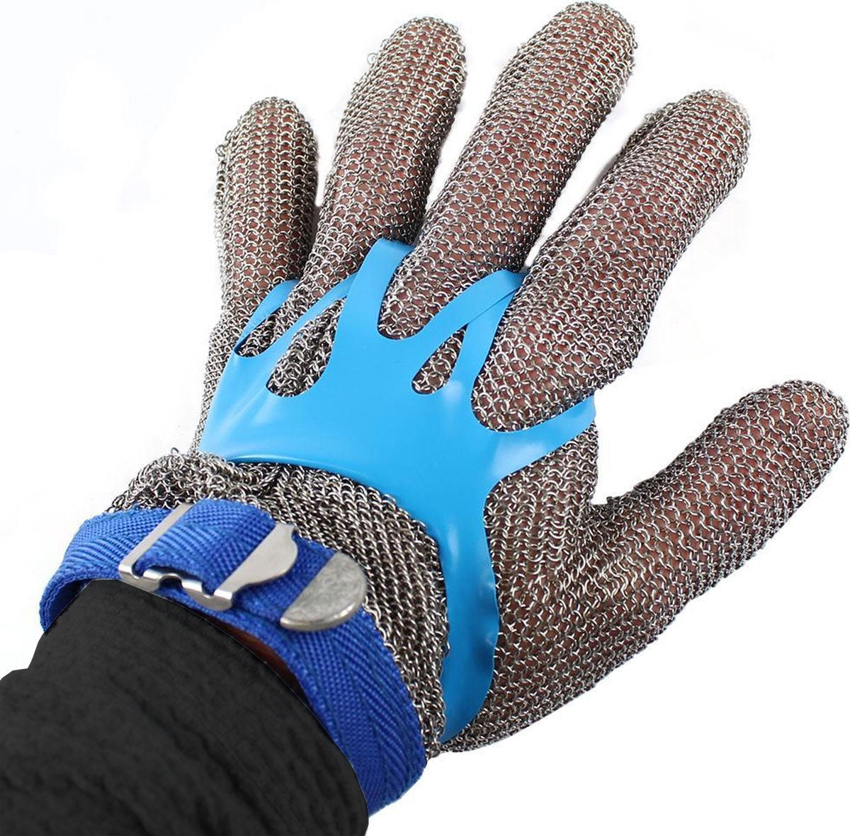 Austernhandschuh Edelstahl 22 cm Größe L CE-zertifiziert