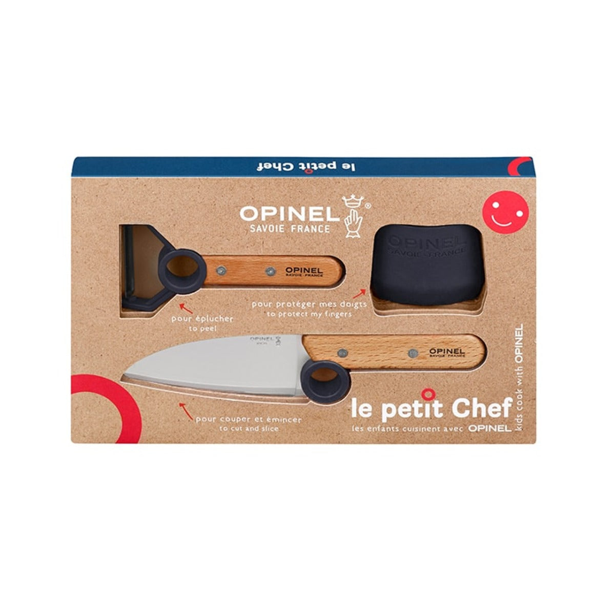Opinel Kindermessenset Le Petit Chef 3 delig Blauw