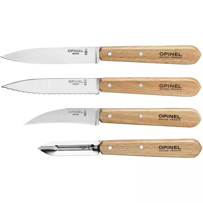Opinel Classic Les essentiels Küchenset 4-teilig Buchenholz natur