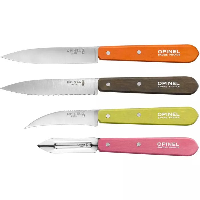 Opinel Classic Les essentiels Küchenset 4-teilig Buchenholz Fifties