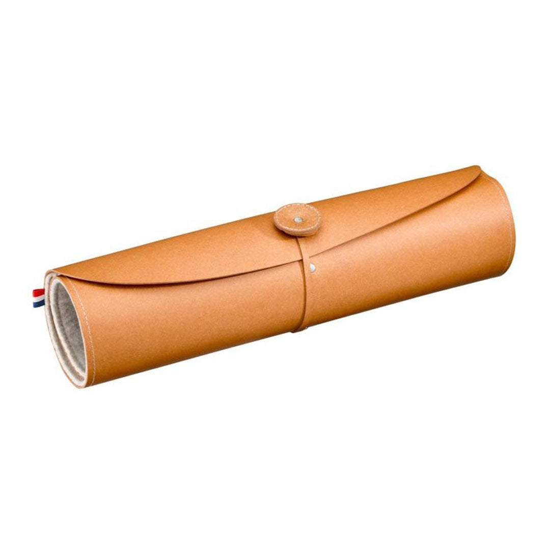 opinel messenmap lichtbruin leer opgerold