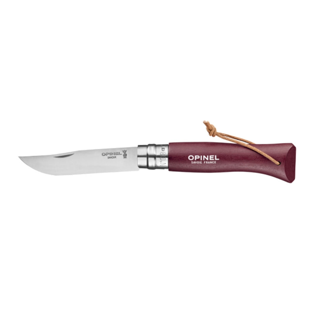 Opinel Taschenmesser Nr. 08 Tradition Colorama Dunkelrot