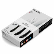 Robert Welch Signature set groente-, santoku- en koksmes in verpakking