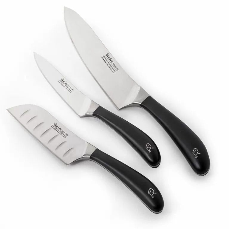 Robert Welch Signature set keuken- santoku-, koksmes