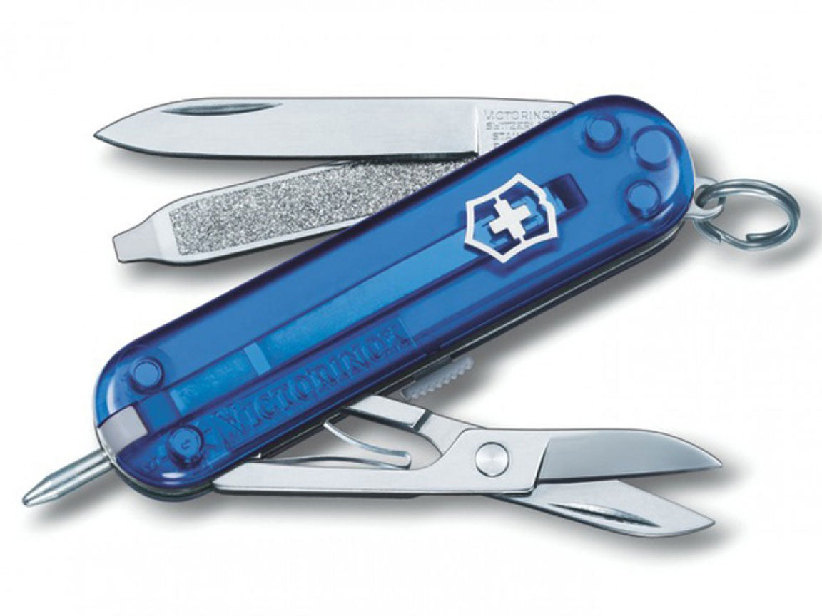 Victorinox Signature Zakmes Blauw Transparant 7 functies