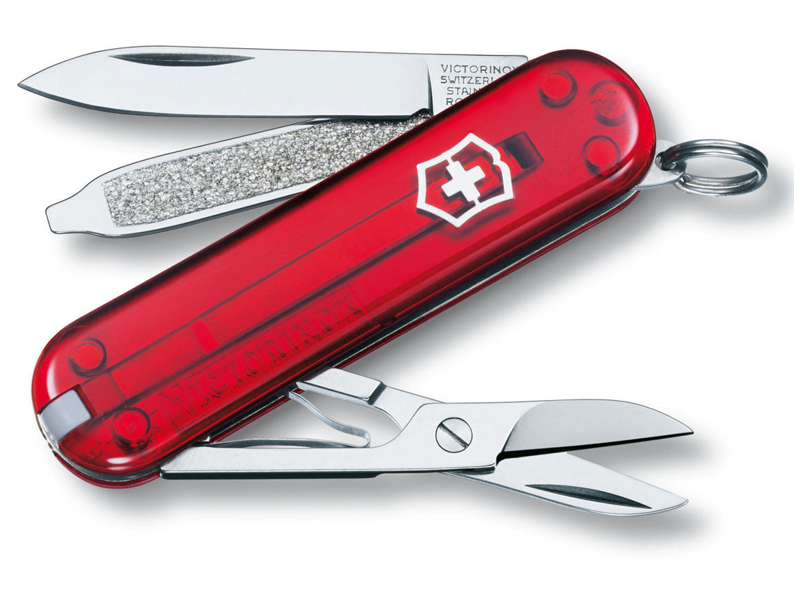 Victorinox Signature Zakmes Rood Transparant 7 functies