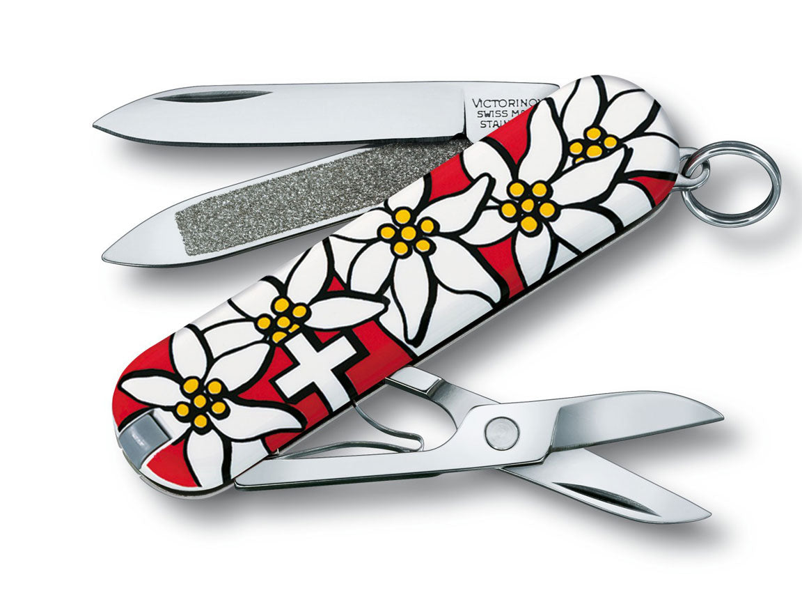 Victorinox Classic SD Printed Edelweiss Taschenmesser 7 Funktionen