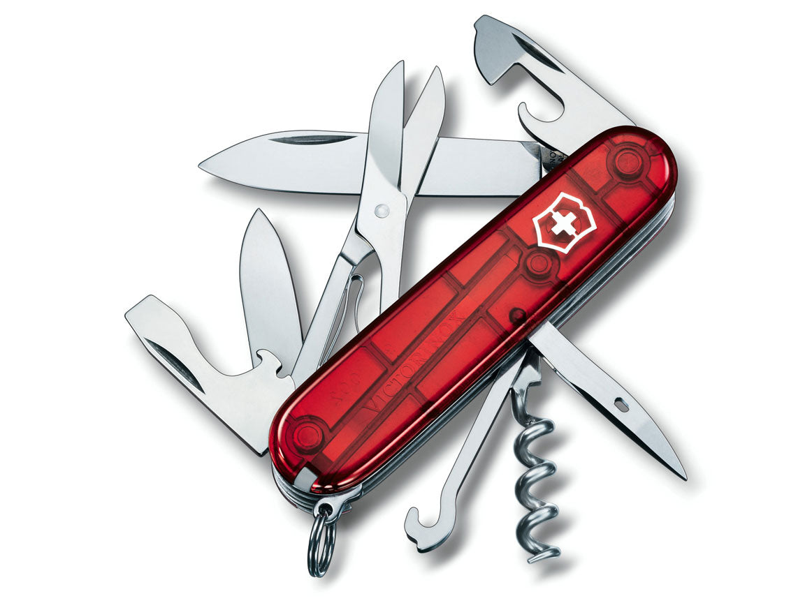 Victorinox Climber Taschenmesser rot transparent 14 Funktionen