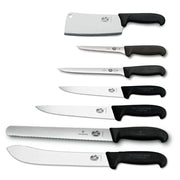 victorinox fibrox slagersmessenset rvs 7 deilg zwart kunststof