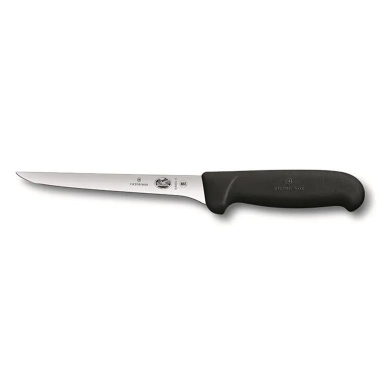 victorinox fibrox uitbeenmes rvs 15 cm zwart kunststof