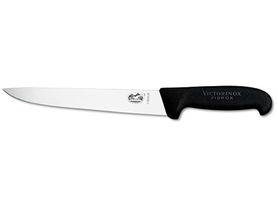victorinox fibrox vliesmes steekmes rvs zwart kunststof 18 cm