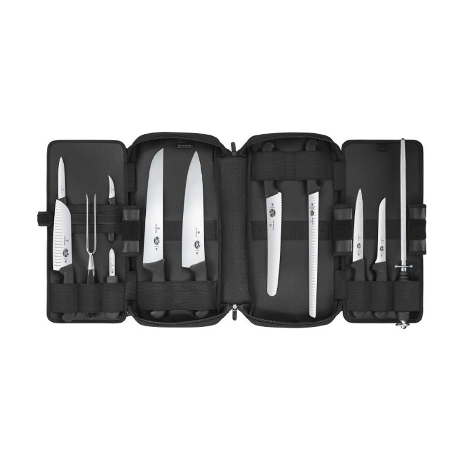 Victorinox Fibrox Messerset mit Messermappe 15-teilig