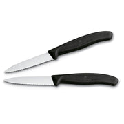 Victorinox Gemüsemesser mit Wellenschliff 8 cm Edelstahl 2 Stück