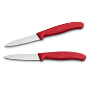 2 victorinox schilmessen gekarteld 8 cm rvs rood kunststof