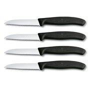 victorinox schilmessen zwart 8 cm recht kartel rvs 4 stuks