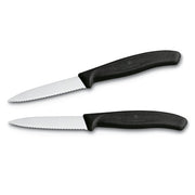 Victorinox Schälmesser schwarz 8 cm Edelstahl gezahnt 2 Stück