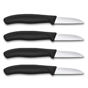 victorinox schilmessen zwart rvs 6cm 4 stuks