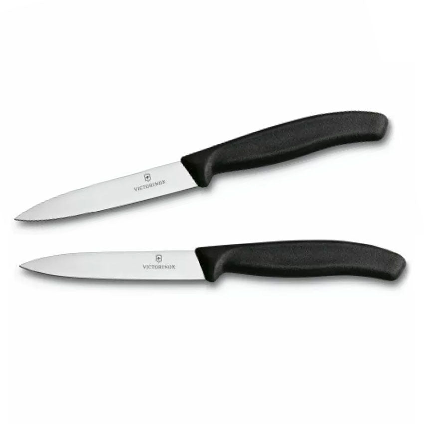 Victorinox Schälmesser schwarz 8 cm Edelstahl glatt 2 Stück