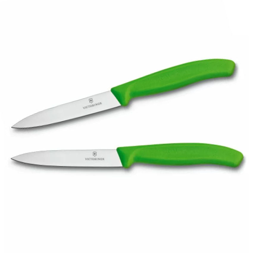 Victorinox Schälmesser Grün 8 cm Edelstahl Glatt 2 Stück