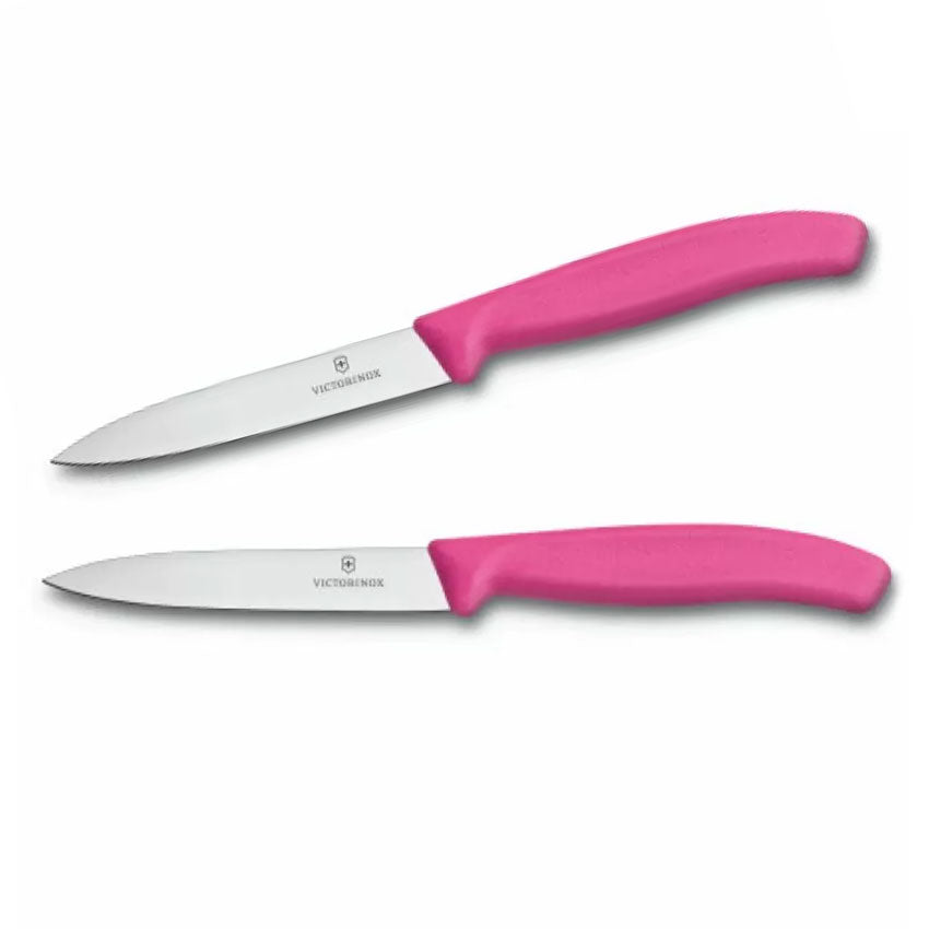 Victorinox Schälmesser Pink 8 cm Edelstahl glatt 2 Stück