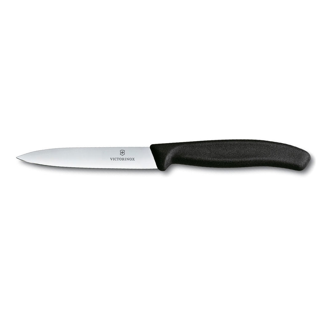 Victorinox Schälmesser 8 cm, Edelstahl, glatt, 6er-Set, verschiedene Farben (Schwarz, Rot, Gelb, Orange, Pink, Grün)
