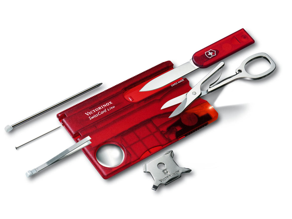 Victorinox Swisscard Lite Rot Transparent Taschenmesser 13 Funktionen