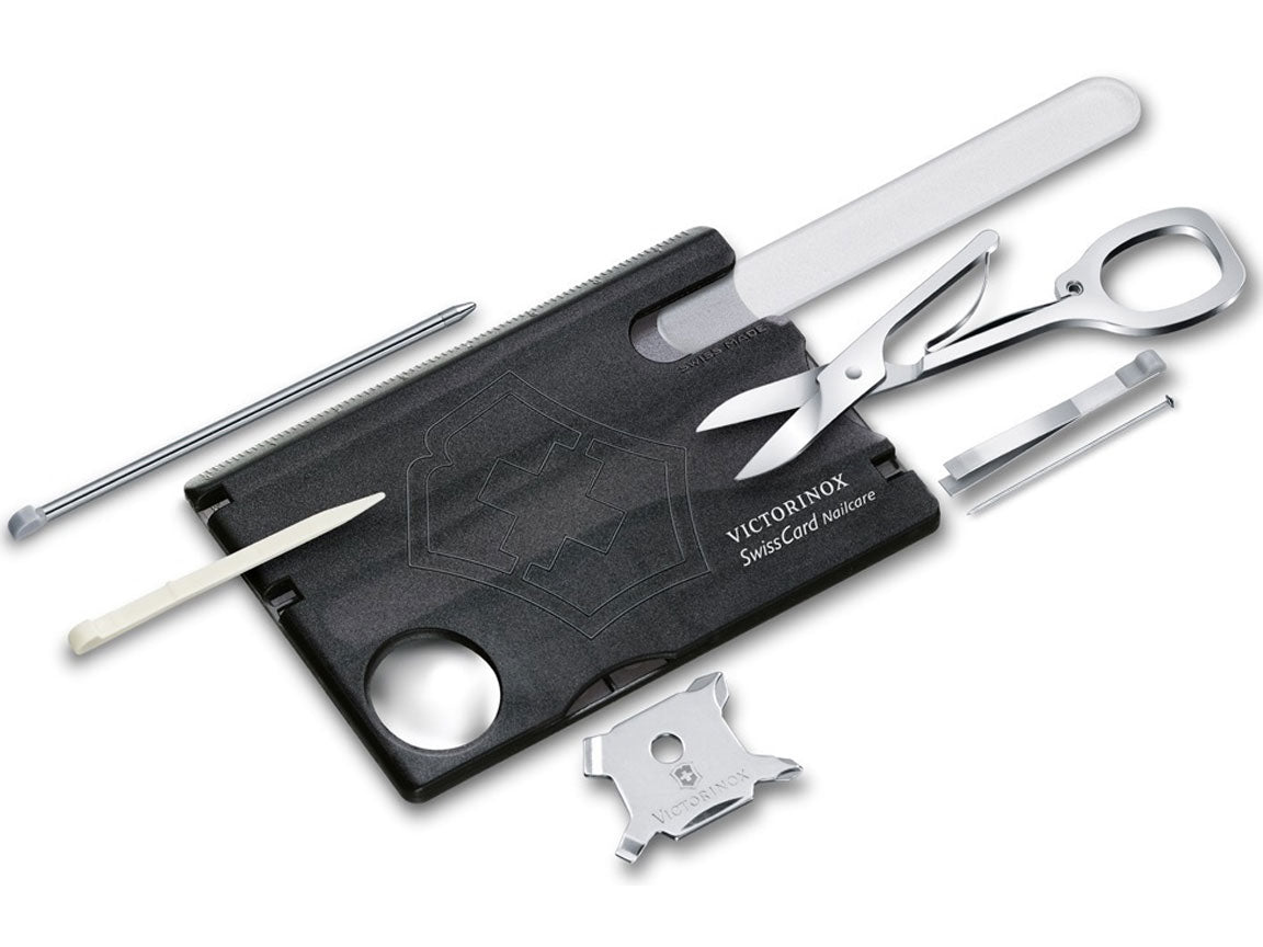 Victorinox Swisscard Nailcare Black Transparent Taschenmesser 13 Funktionen